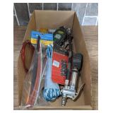 SHOP SUPPLIES AND TOOLS INCLUDING BATTERY TENDER AUTOMATIC BATTERY CHARGER AND MAINTAINER, HEAT SHRINK TUBING, CLOTHESLINE ROPE, AND MORE