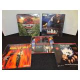 Laser movie discs, set of five, assorted titles, see pictures for details.