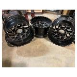 Deep lip wheels, believed to be 20 inch, set of three, see pictures for details.