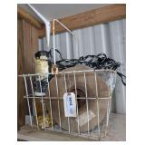 PAIR OF MARINE BATTERY BOXES AND BAIT BUCKET WITH INSULATING STYROFOAM INSERT