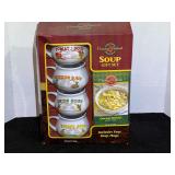 Soup gift set, comes with soup mugs, still in original packaging, see pictures for details.