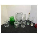 Vase lot, and more. Includes a large heavy-duty vase, believed to be Vintage Magnolia Royal Crystal Rock Vase, see pictures for detail details.