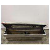 Weather Guard Diamond plate side mount toolbox, see pictures for details.