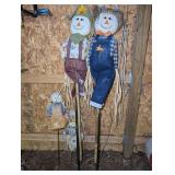 FALL SCARECROW DECOR, FOUR PIECES