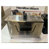 Hamilton Beach 12 cup deep fryer, comes with original box, cord is missing, working condition unknown, appears to have never been used, see pictures for details. ￼