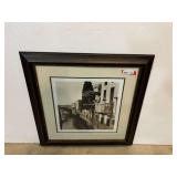 Framed and matted photographic print titled "Ponti di Venezia No. 5" by the artist Alan Blaustein. See pictures for details.