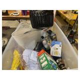 Mystery lot of assorted items to include car repair glue, flexible duct hose, appliance high temp oven light, and more. See pictures for details. ￼