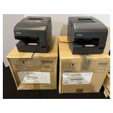 Epson receipt printers, set of two, working condition unknown, see pictures for details.