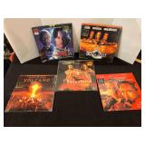 Laser movie discs, set of five, assorted titles, see pictures for details.