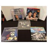 Laser movie discs, set of five, assorted titles, see pictures for details.
