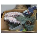 LARGE BOX FILLED WITH CHRISTMAS AND FALL DECOR