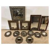 Tub of decorative occasional mirrors, see pictures for details.