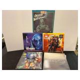 Laser movie discs, set of five, assorted titles, see pictures for details.