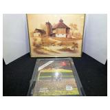 Large picture frame, and framed art print, see pictures for details.