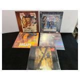 Laser movie discs, set of five, assorted titles, see pictures for details.