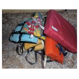 CHILD SIZE LIFE PRESERVERS AND MARINE CUSHION FLOAT