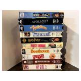 VHS tapes, assorted titles, approximately 10, see pictures for details.