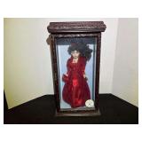 Camillia Garden, 16” porcelain doll with Swarovski necklace and earring set. Also comes with a decorative doll case, see pictures for details.