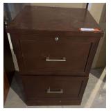 Wood look, 2 drawer file cabinet, see pictures for details.