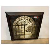 Framed art print titled "Courtyard in Venezia" believed to be by photographer Alan Blaustein. See pictures for details.