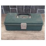 VINTAGE COMPACT UMCO TACKLE BOX AND HARDWARE INSIDE