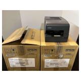 Epson receipt printers, set of two, working condition unknown, see pictures for details.
