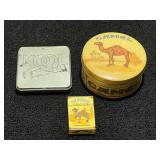 Commemorative Camel cigarette lighter, comes in collectible tin, also includes an Oxford England collectible lighter, and more. Three pieces total, see pictures for details.