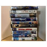 VHS tapes, assorted titles, approximately 10, see pictures for details.