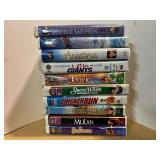 VHS tapes, assorted titles, approximately 10, see pictures for details.