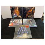 Laser movie discs, set of five, assorted titles, see pictures for details.