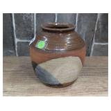 VINTAGE HAND SIGNED POTTERY CROCK JAR