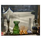 VINTAGE GLASS IN SHELF AREA MARKED 1009