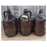 THREE VINTAGE CLOROX BOTTLES, APPROXIMATELY 1 GALLON EACH