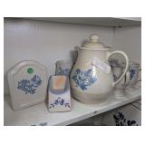 YORKSTONE MUGS AND ACCESSORIES ON SHELF MARKED 1620