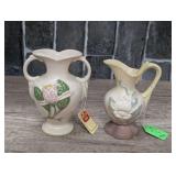 VINTAGE HULL POTTERY VASE AND CREAMER