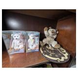 BEANIE BABIES AND DECORATIVE MEDALLION