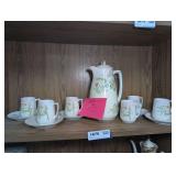 OLD HAND-PAINTED BAVARIAN CHINA TEA SET