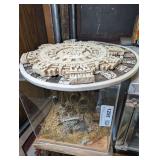 MAYAN CALENDARS AND DISPLAY BOX WITH HANDMADE METAL MAILBOX ART