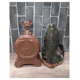 VINTAGE TIME FOR COOKIES AND BIG SKY CARVERS TROUT COOKIE JARS