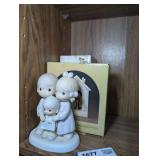 THREE PRECIOUS MOMENTS FIGURINES, TWO WITH ORIGINAL BOXES