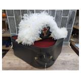 VINTAGE MASONIC KNIGHTS TEMPLAR CEREMONIAL HAT WITH CASE