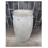 ANTIQUE POTTERY CROCK NUMBER 4 BUTTER CHURN WITH LID