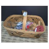 BASKET AND CONTENTS INCLUDING VINTAGE KITCHEN ACCESSORIES, PET BITTER BARRIER, AND MORE