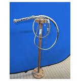 FISHING ROD STAND AND LEATHER BOWL WHIP