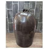 ANTIQUE LARGE GLAZED POTTERY CROCK JUG