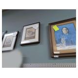 ALL ART HANGING FROM AND LEANING ON BACK WALL MARKED 1655 NOT OTHERWISE LOTTED