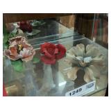 BISQUE PORCELAIN FLOWERS INCLUDING LENOX, CAPPADAMONTE, AND NORLEANS