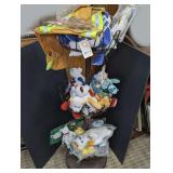 WIREFRAME TRI-LEVEL CAROUSEL AND CONTENTS INCLUDING MULTIPLE BEANIE BABIES AND COLLECTIBLE STUFFED ANIMALS