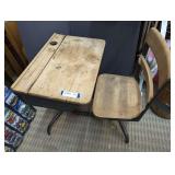 ANTIQUE SCHOOL DESK