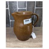 OLD HANDMADE AND HAND SIGNED POTTERY CROCK PITCHER